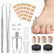 Ingrown Toenail Removal Kit with Corrector Strips and Braces, Stainless Steel Tools for Pain Relief