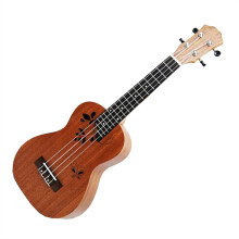 23 Inch Electric Acoustic Concert Ukulele, Mahogany Body for Beginners, Rich Warm Tone, 4 Strings