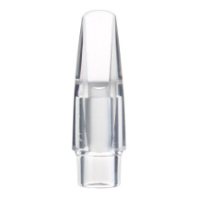 Compact Transparent Soprano Saxophone Mouthpiece with Bright Clear Sound and Durable Plastic Build