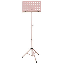 Lightweight Adjustable Folding Metal Sheet Music Stand with Rotatable Board and Stable Rubber Feet, Pink