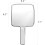 Large Square Hand Held Mirror with Clear Reflection View, Electroplated Silver, 11 x 6.2 Inch 3