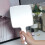 Large Square Hand Held Mirror with Clear Reflection View, Electroplated Silver, 11 x 6.2 Inch 4