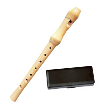 Professional 8Hole Wooden Soprano Recorder in C Key with Box for Precise Pitch Control