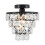 Living And Home Crystal Ceiling Light, Black 2