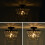 Living And Home Crystal Ceiling Light, Black 4