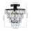 Living And Home Crystal Ceiling Light, Black 6