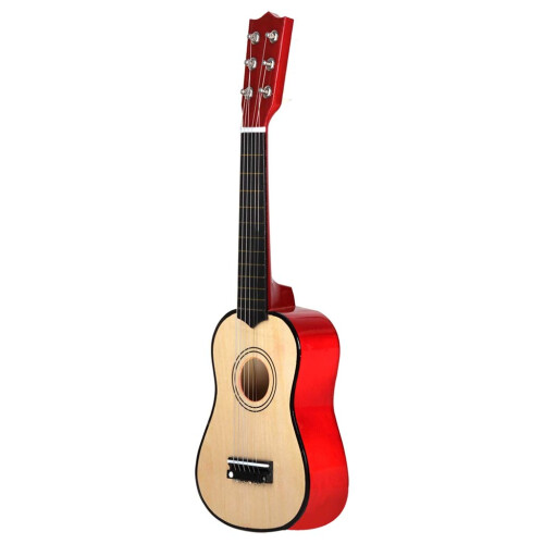 21 Inch Solid Wood Acoustic Guitar for Kids and Beginners, Compact 6 String Student Gift