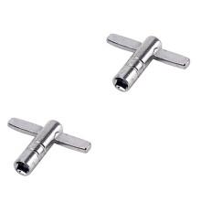 Drum Key Set 4pcs Continuous Motion Wrench for Fast Drumhead Changes Durable Metal Silver
