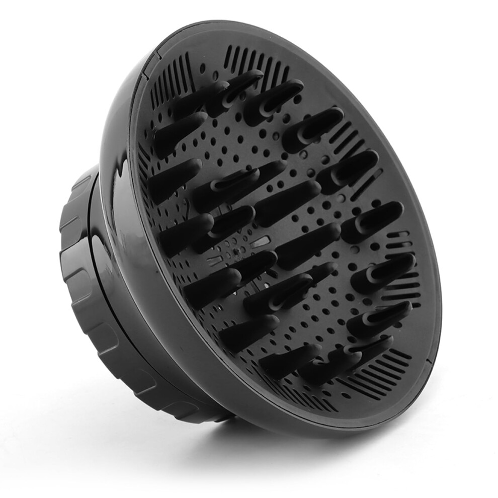 Black Hair Dryer Diffuser For Curly Hair With Frizz Reduction, Adjustable 1.42.6 Inch,