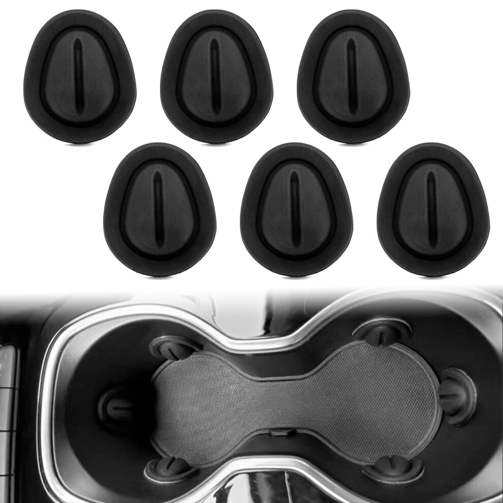 Car Cup Holder Stabilizers, Universal Silicone Antishake Noise Reduction Selfadhesive 6Pcs 9455672705448