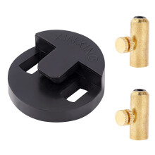 Adjustable Cello Wolf Tone Eliminator Set with Golden Suppressor Tube and Black Two‑Hole Mute, 2 Pcs
