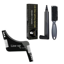 Beard Filler Pen and Shaping Tool Kit Waterproof Brush for Men Grooming Black Pen and Liner