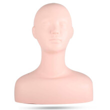 Mannequin Head Silicone Cosmetology Model for Makeup Practice Wig and Hat Display Full Size