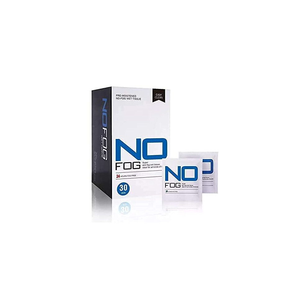 Anti Fog Wipes for Glasses and Goggles, Safe for Coated Lenses, AntiFog Lens Protection, 30pcs