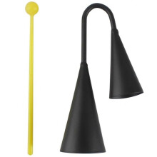 Dual Tone Cowbell Percussion Instrument with Striker, Durable Metal Handheld Agogo Bells Set