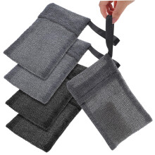 Soap Saver Bag Set of 4, Exfoliating Nylon Pouch for Rich Lather and Gentle Skin Care in Shower