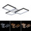 Living And Home 3-Light Adjustable LED Ceiling Light with Remote Control 1