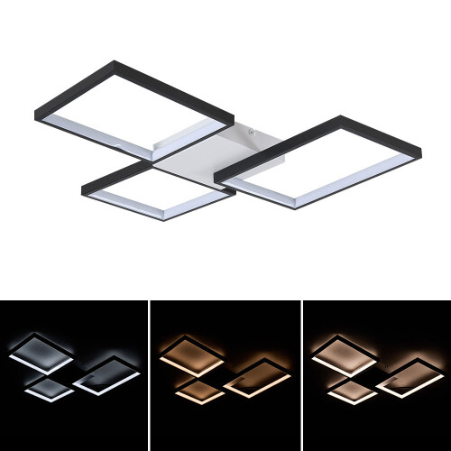 Living And Home 3-Light Adjustable LED Ceiling Light with Remote Control