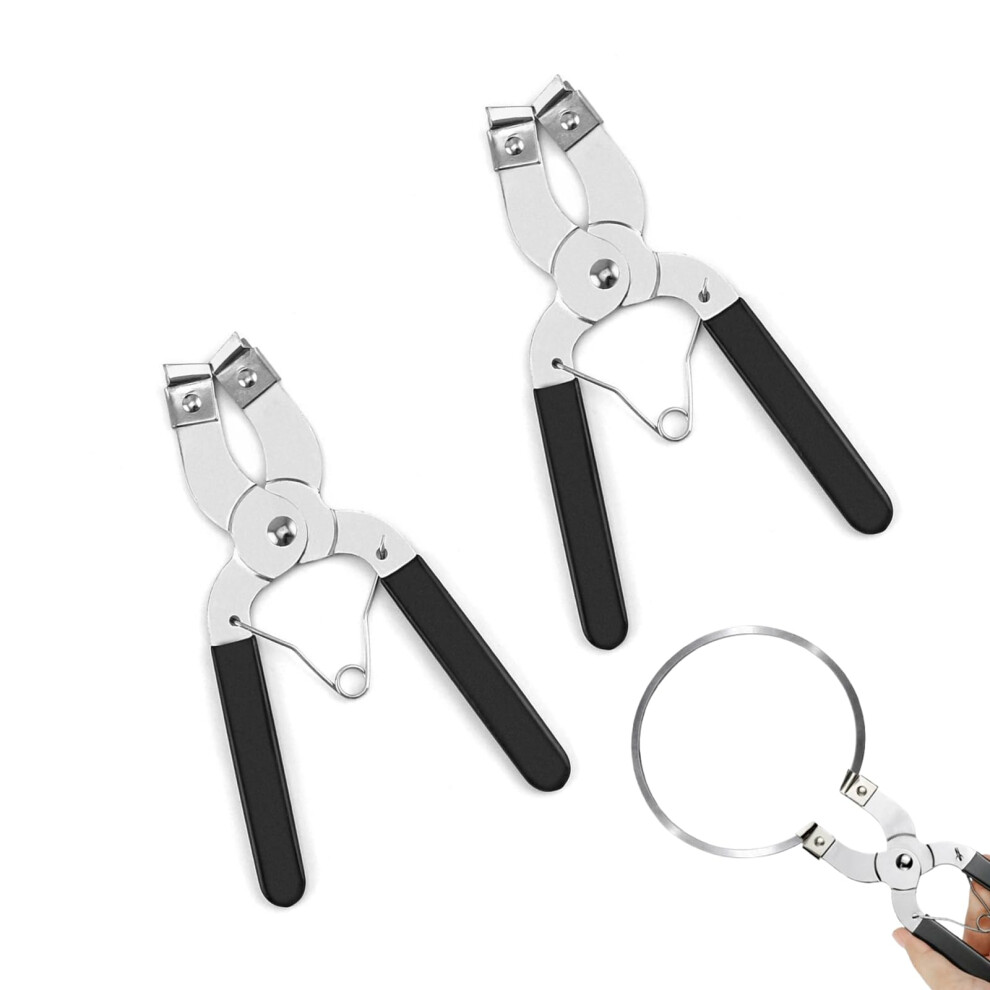 2 Pcs Piston Ring Pliers And Expander, Chrome Vanadium Steel, Universal Engine Tool 9113335662063