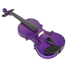 3/4 Size Purple Student Violin for Kids and Teens, Beginner Friendly Design with Case, Bow and Rosin