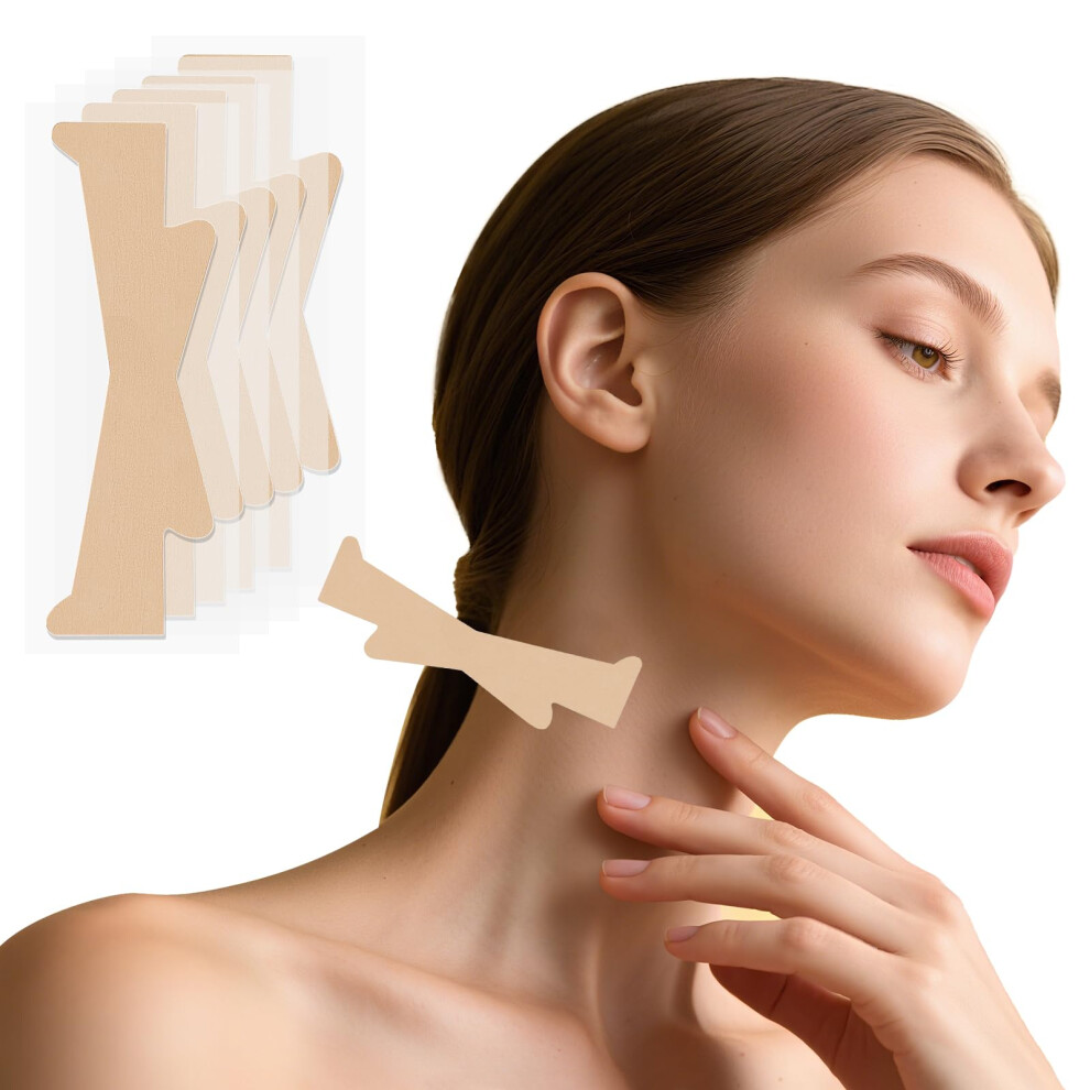 40 Pcs Neck Lift Tape Invisible Seamless Neck and Jawline Lifting Strips for Sagging Skin and Wrinkles