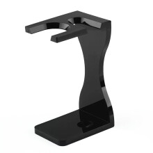 Black Acrylic Shaving Brush Stand and Razor Holder for Men with Quick Air Drying GiftReady Design