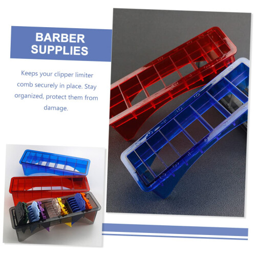 Clipper Guard Organizer Hair Clipper Guide Comb Storage Box Durable Plastic Barber Tool Holder 1