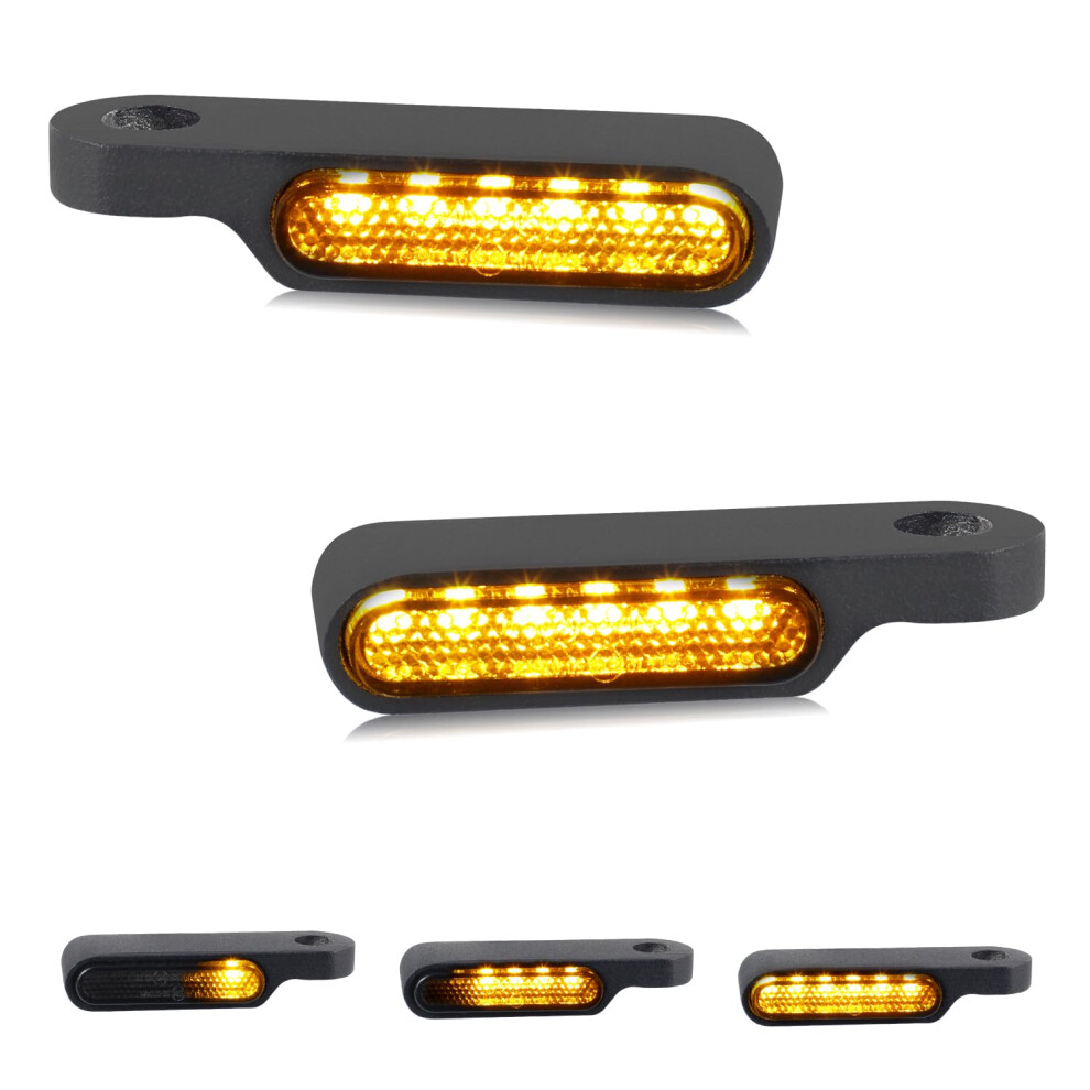 Universal Motorcycle Led Turn Signals Sequential Waterproof Indicators For Harley Honda Yamaha Suzuki Amber 9070919872075