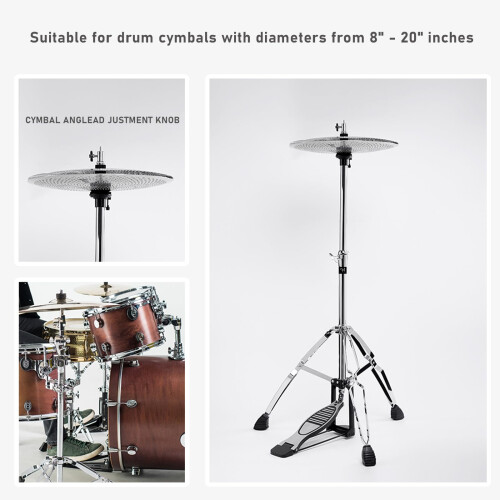 Hi Hat Stand VCCJ005 Adjustable Height 23.6'39.3' with DoubleBraced Stable Base and QuickRelease Clutch 1