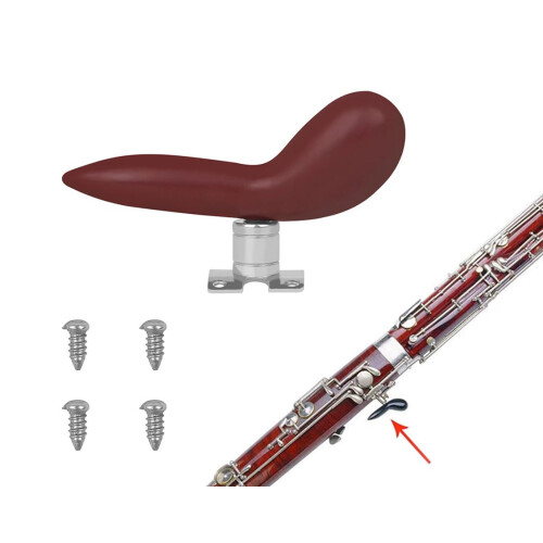 Bassoon Hand Rest with Screws, Ergonomic ABS Thumb Support for Stable and Comfortable Playing 2