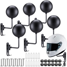 Motorcycle Helmet Wall Mount Holder 180 Rotating Rack with Dual Hooks for Gear, Jackets, Gloves