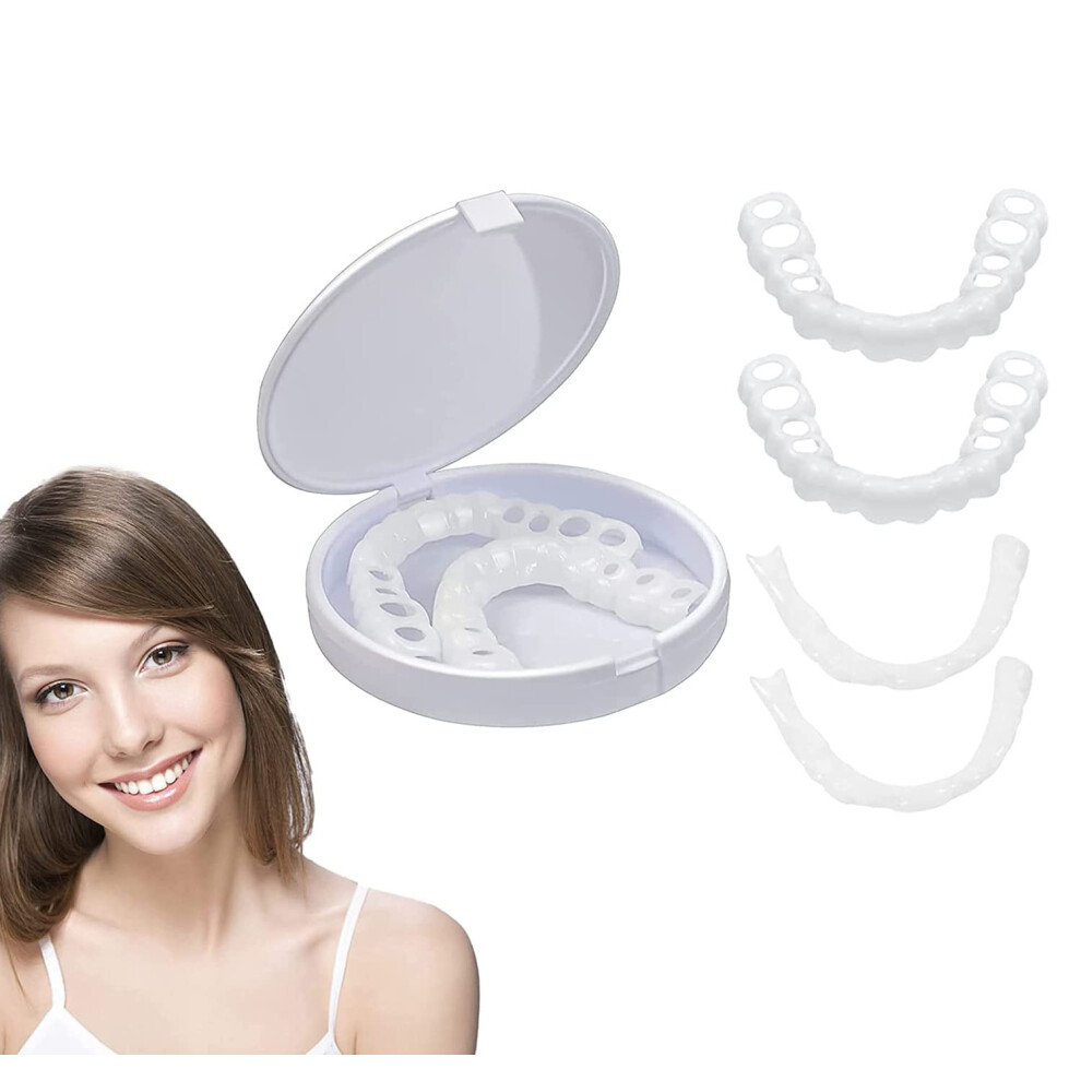 Veneers for Upper and Lower Teeth, Instant Smile Enhancement, Comfortable Reusable Fit
