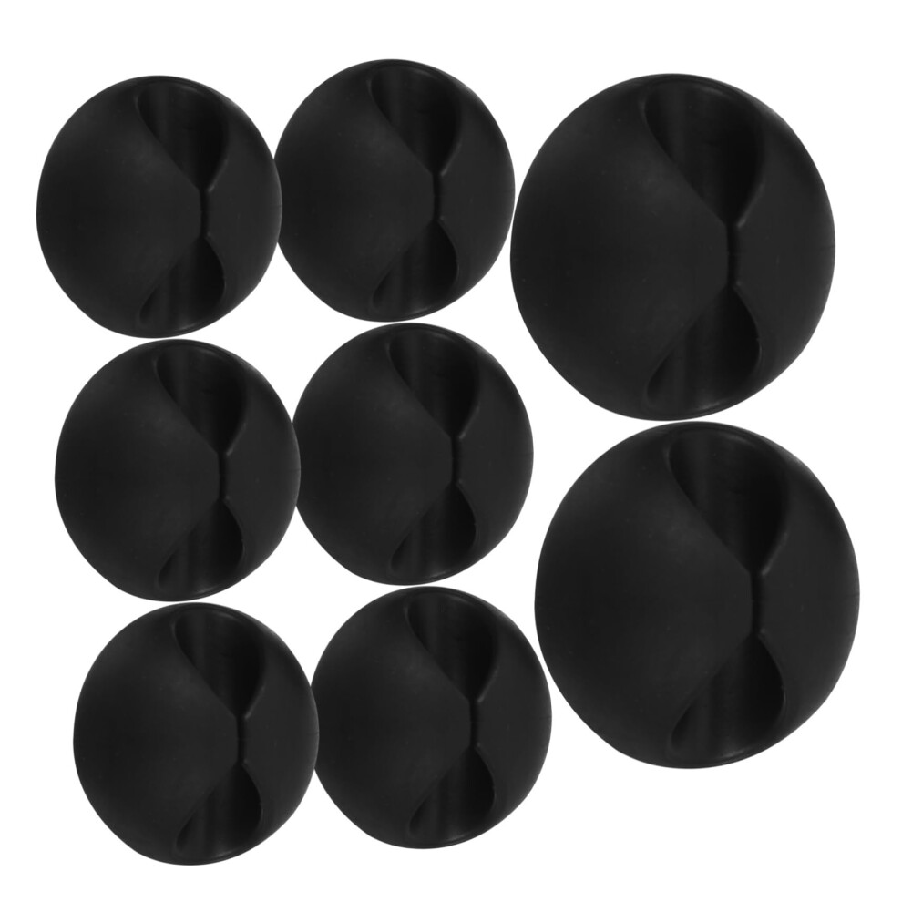 Cable Management Clips 8Pcs Cord Organizers With Adhesive Backing For Home Office Car Desk Black 9070919871825