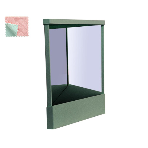 Makeup Vanity Mirror with True Image Reflection, NonMagnifying Tabletop Cosmetic Mirror Green