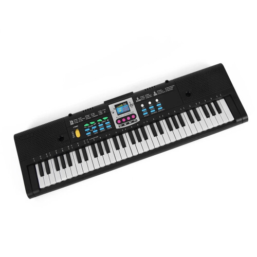 61 Key Electronic Keyboard Piano with Microphone for Beginners and Students, Multiple Tone Options