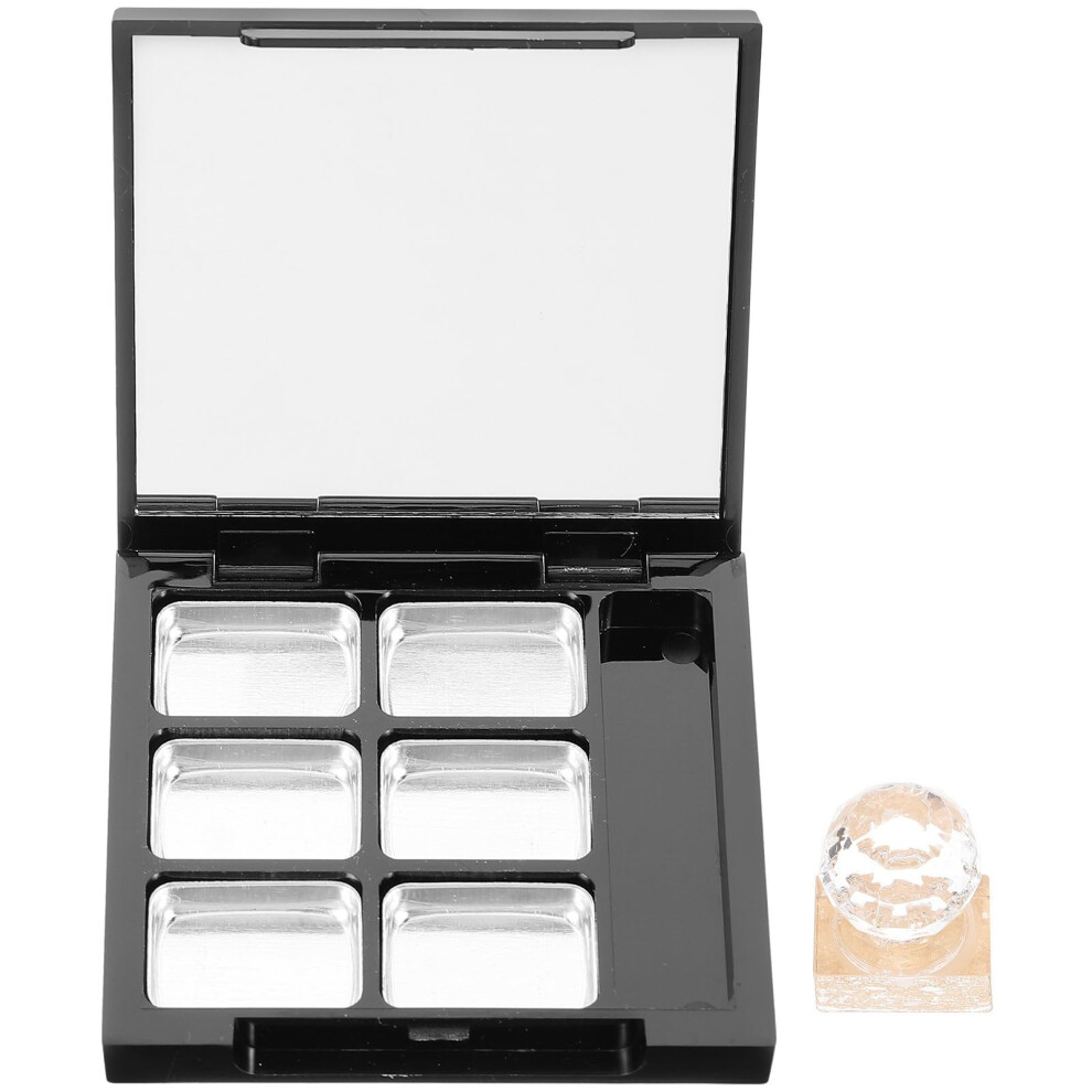 Empty Eyeshadow Palette 6 Pan Aluminum Case for DIY Makeup  and Travel Storage