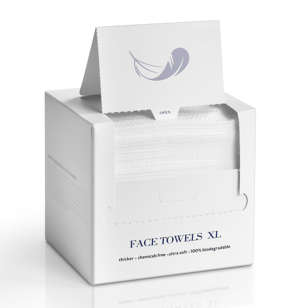 Disposable Face Towels Ultra Soft 100% USDA Biobased Makeup Remover Wipes 50 Count