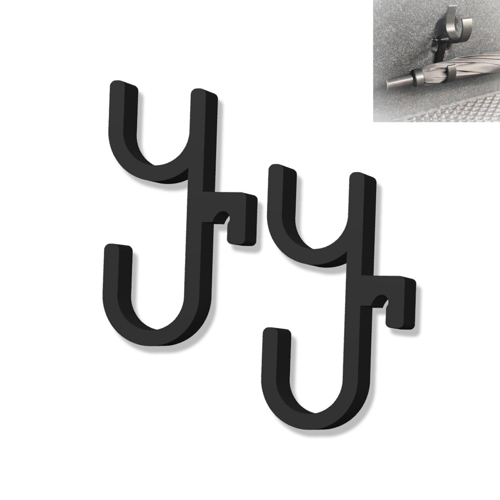 2 Pack Universal Car Umbrella Holder With Double Hook, Nodrill Quick Install, Secure Noise Mount 9455672707435