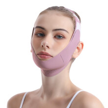 V Line Face Mask Double Chin Reducer for Women, Adjustable Jawline Shaper with SkinFriendly Fabric, Lilac