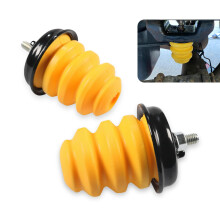 Pack of 2 Rear Axle Bumper Shock Absorber Rubber Blocks with Nut for Chevrolet GMC Cadillac Yellow