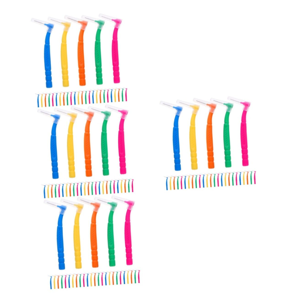 Interdental Brush and Travel Toothbrush Set for Braces Deep Cleaning Between Teeth 30pcs x5