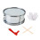 11 Inch Snare Drum for Beginners with Adjustable Strap, Durable Steel Shell, Grey Practice Kit 1