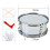 11 Inch Snare Drum for Beginners with Adjustable Strap, Durable Steel Shell, Grey Practice Kit 5