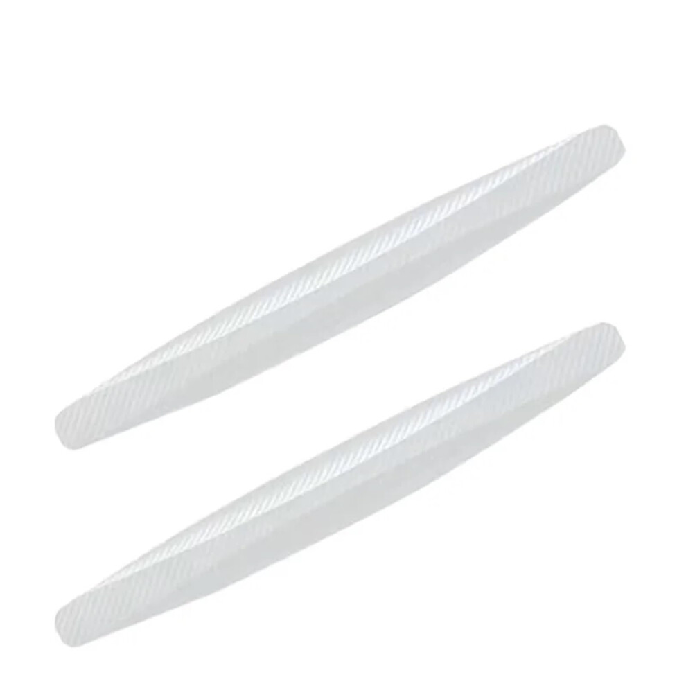 2Pcs Car Bumper Protector Strips Anticollision Guard Scratch Resistant Corner Protection White 9113335663459