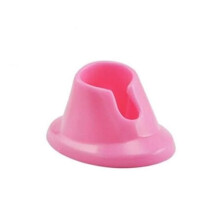 Pink Nail Polish Holder with AntiSpill Stable Base and Soft Rubber Flexible Bottle Grip