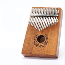 17 Keys Kalimba Thumb Piano with Handmade Mahogany Body, Warm Balanced Sound, Easy for Beginners