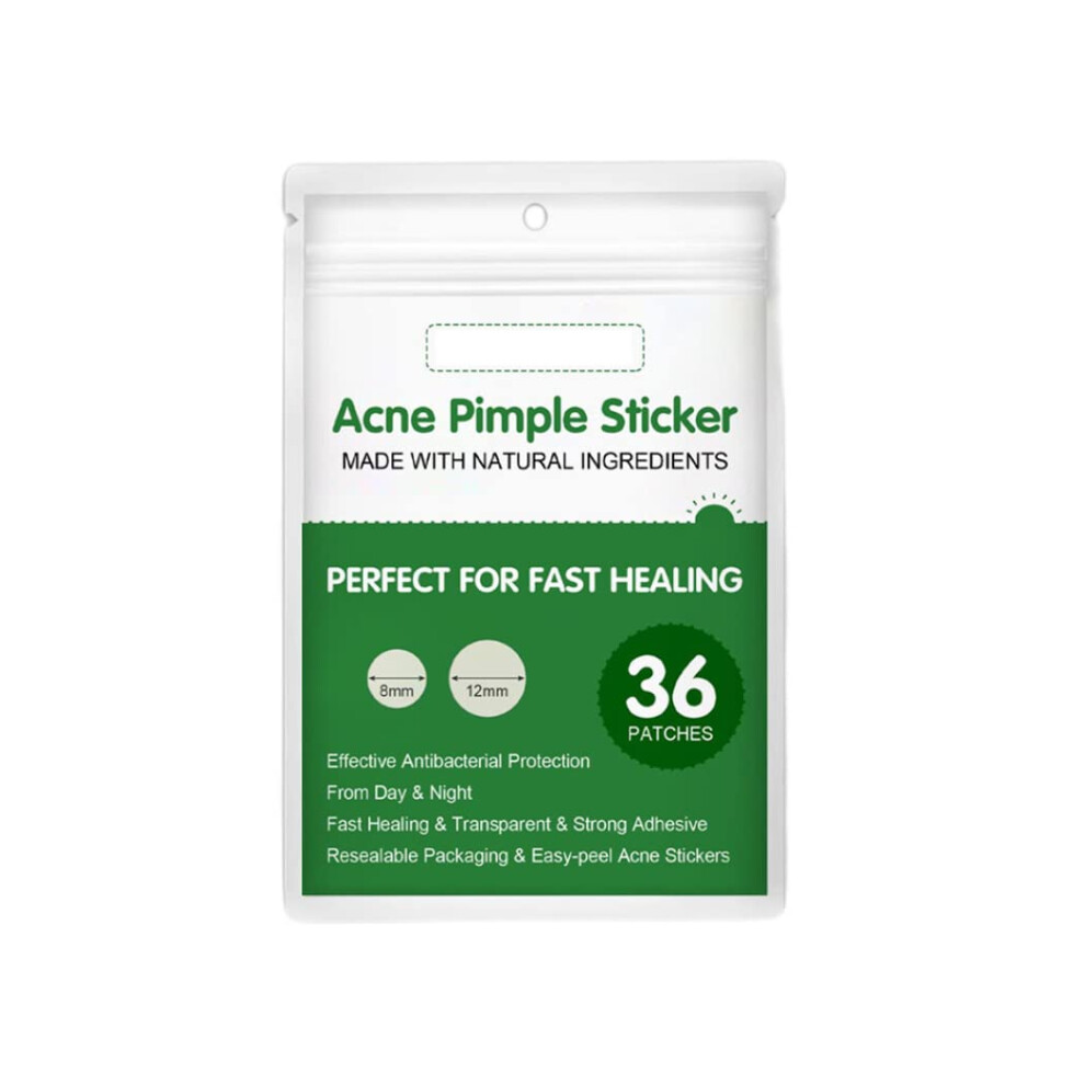 Acne Patches 36PCS Hydrocolloid Invisible Pimple Patches for Spot Treatment and Daily Wear