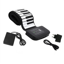 88 Keys Roll Up Piano with LED Display, Recording Function, Flexible Silicone, Travel Friendly