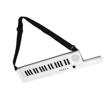 37 Key Electronic Keyboard Piano with Guitar Shape, Demo Songs, Multiple Tones for Beginners