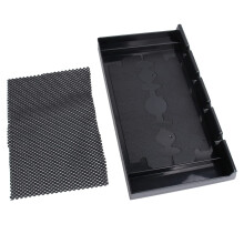 Clipper Holder and Barber Tool Organizer with NonSlip Mat, SpaceSaving Rack for Salon Accessories, Black 39.2x22.5cm